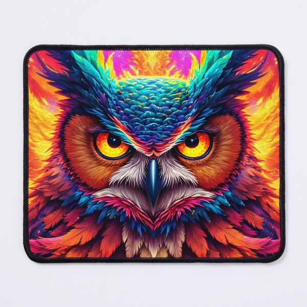 Item preview, Solarflare Owl Sovereign – Fiery Cosmic Guardian designed and sold by Neer arts.