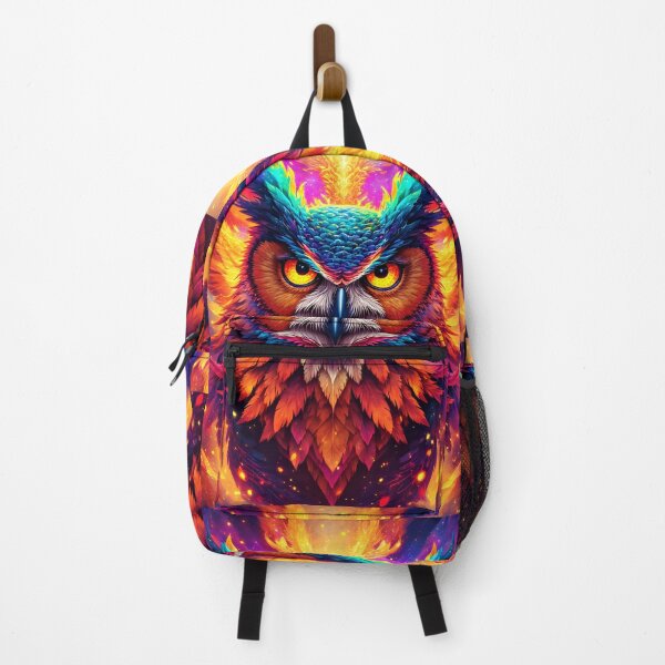 Item preview, Solarflare Owl Sovereign – Fiery Cosmic Guardian designed and sold by Neer arts.