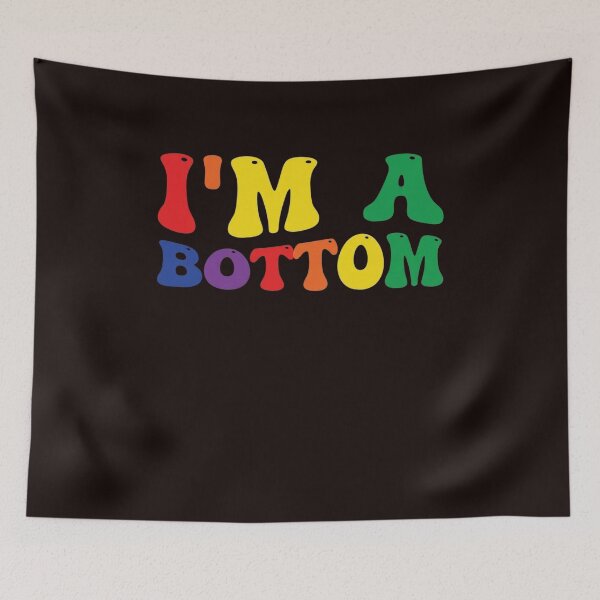 Item preview, Funny Gay Pride Rainbow Flag I'm A Bottom designed and sold by MichaelStalkas.