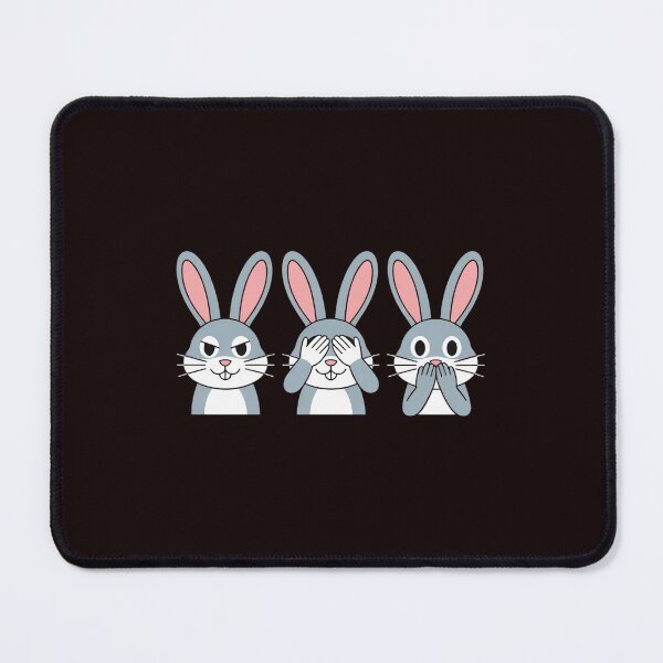 Item preview, Hear See Speak no evil Rabbits happy Easter bunnies designed and sold by MichaelStalkas.