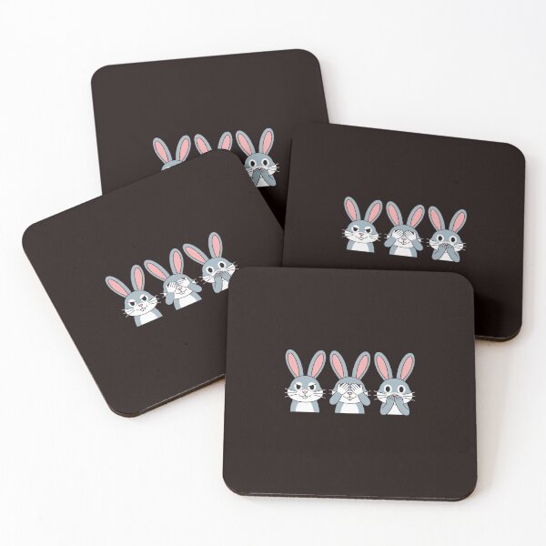 Item preview, Hear See Speak no evil Rabbits happy Easter bunnies designed and sold by MichaelStalkas.