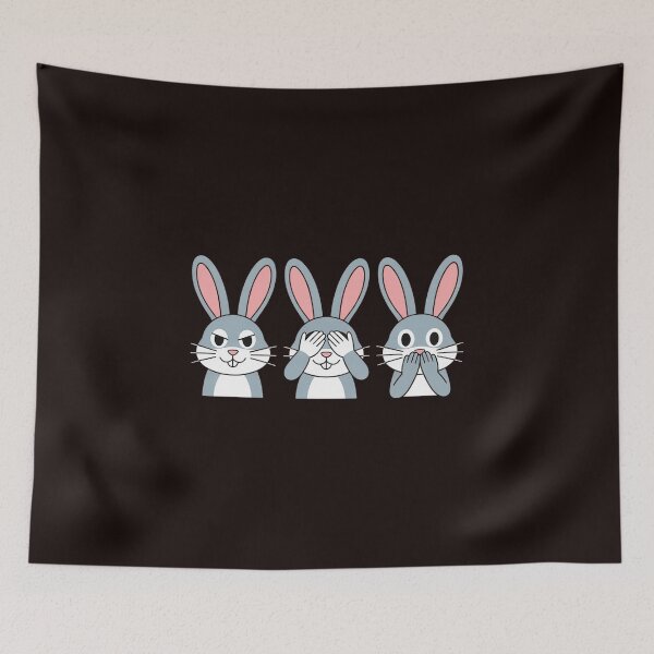 Item preview, Hear See Speak no evil Rabbits happy Easter bunnies designed and sold by MichaelStalkas.