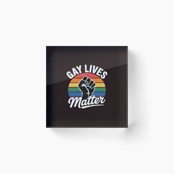 Item preview, Gay Lives Matter LGBT-Q Rainbow Pride Flag Proud Ally designed and sold by MichaelStalkas.