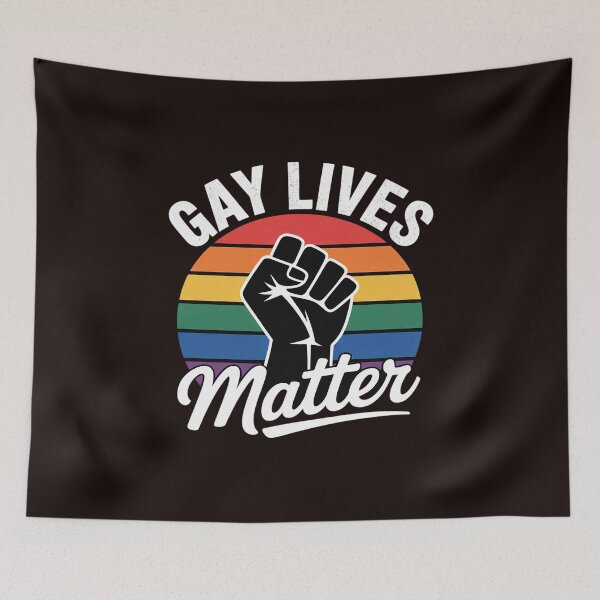 Item preview, Gay Lives Matter LGBT-Q Rainbow Pride Flag Proud Ally designed and sold by MichaelStalkas.