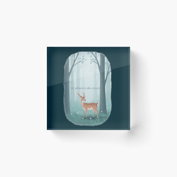 Item preview, My Gentleness Is Also Strength – Deer in Mystic Forest designed and sold by soletstudio.