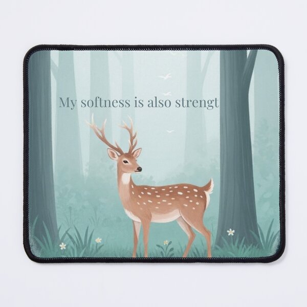 Item preview, My Gentleness Is Also Strength – Deer in Mystic Forest designed and sold by soletstudio.
