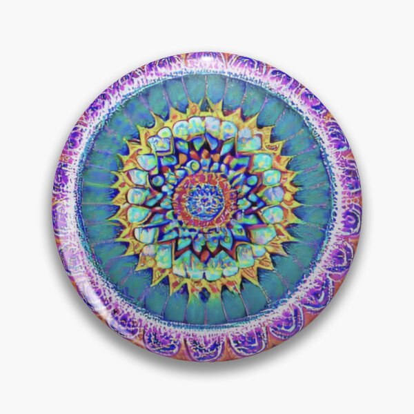 Artikelvorschau, Mandala – Blaue, rote, violette, goldene Blume entworfen und verkauft von Amras182.