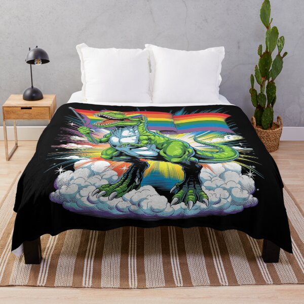 Item preview, LGBT Dino T-Rex Rainbow Flag LGBT Parade Gay Pride Month  designed and sold by AquaKiev.