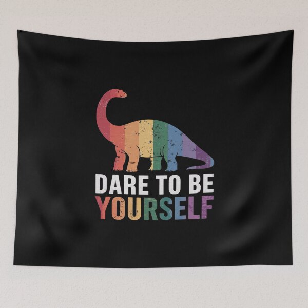 Item preview, LGBT Dinosaur Dare To Be Yourself Bisexual Gay Lesbian Dino 1  designed and sold by AquaKiev.