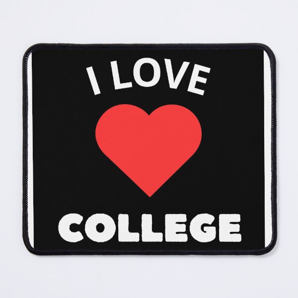 Item preview, I LOVE COLLEGE logo red color, with black background. designed and sold by Leydson.