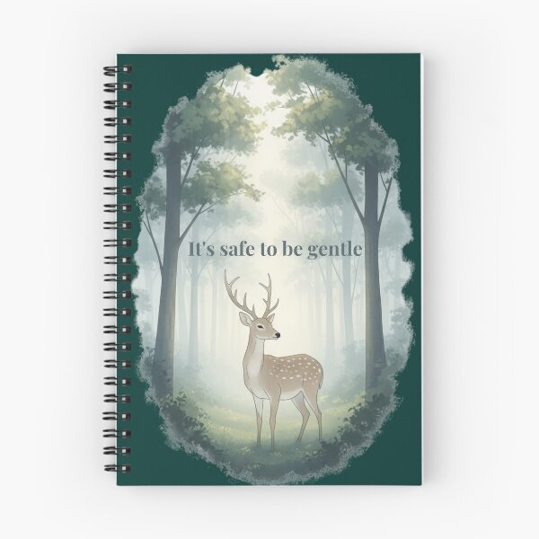 Item preview, It's Safe to Be Kind – Deer in Serene Forest | Calming and Inspiring Illustration designed and sold by soletstudio.