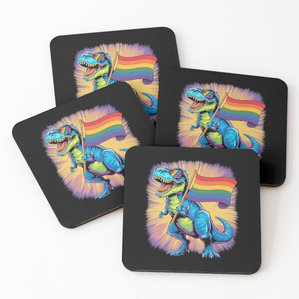 Item preview, LGBT Dinosaur Rainbow Flag LGBT Pride Month Lesbian Pride  designed and sold by AquaKiev.