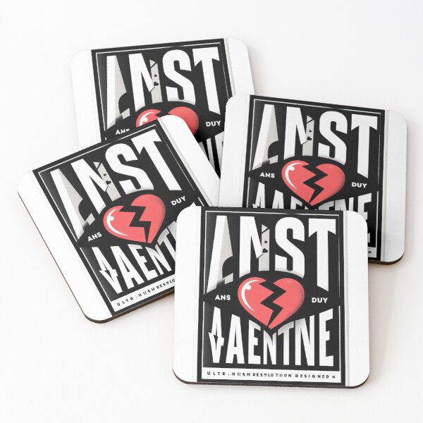 Item preview, Anti Valentine’s Day Typography Design – Broken Heart Bold Graphic Art designed and sold by RedVista.