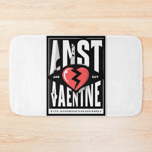 Item preview, Anti Valentine’s Day Typography Design – Broken Heart Bold Graphic Art designed and sold by RedVista.