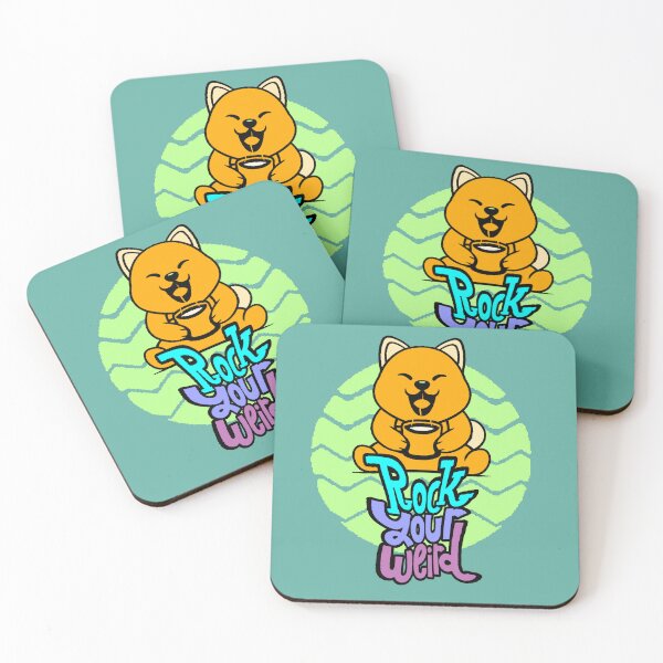 Item preview, Rock Your Weird – Smiling Dog with Coffee Cup designed and sold by AstronautMerch.