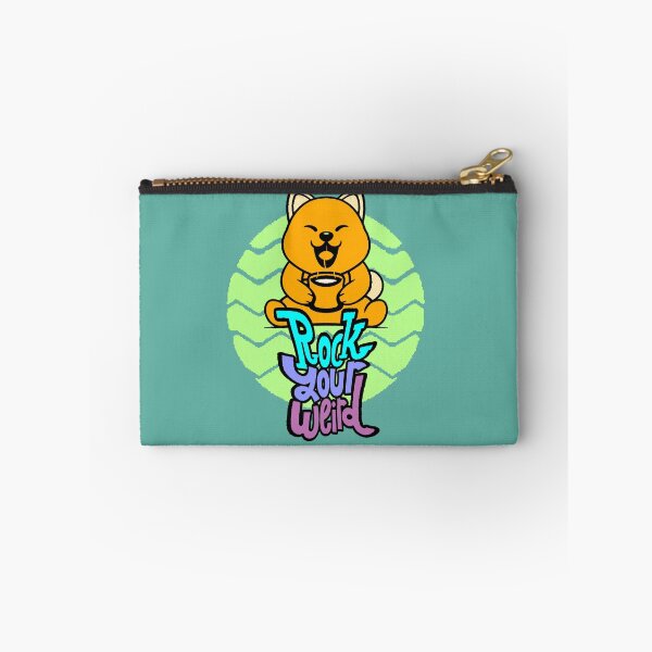 Item preview, Rock Your Weird – Smiling Dog with Coffee Cup designed and sold by AstronautMerch.