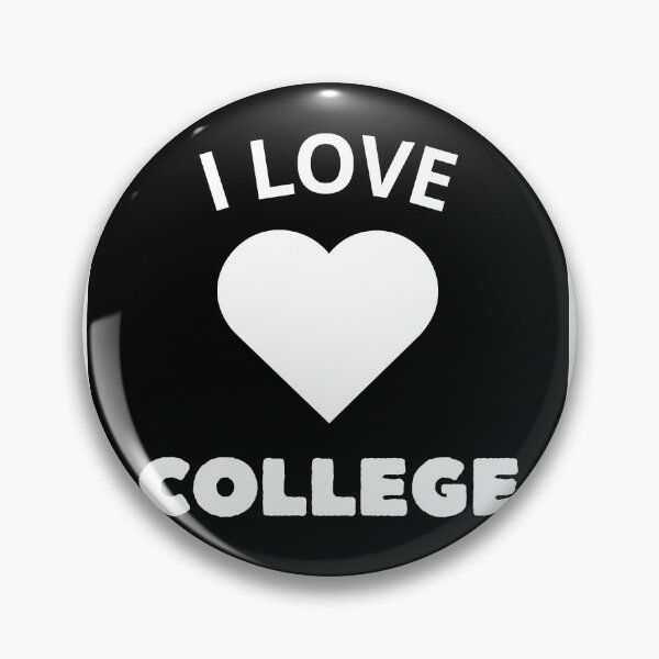 Item preview, I LOVE COLLEGE logo color white designed and sold by Leydson.