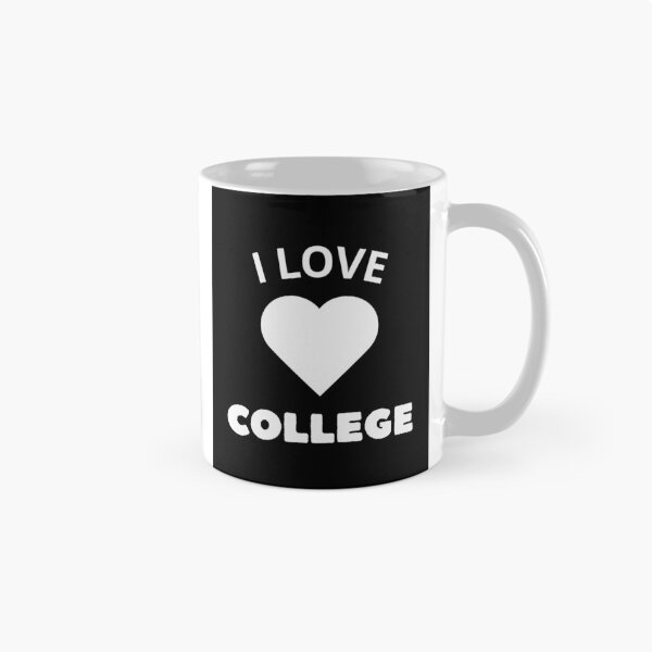 Item preview, I LOVE COLLEGE logo color white designed and sold by Leydson.