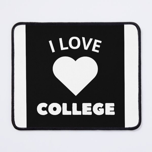 Item preview, I LOVE COLLEGE logo color white designed and sold by Leydson.