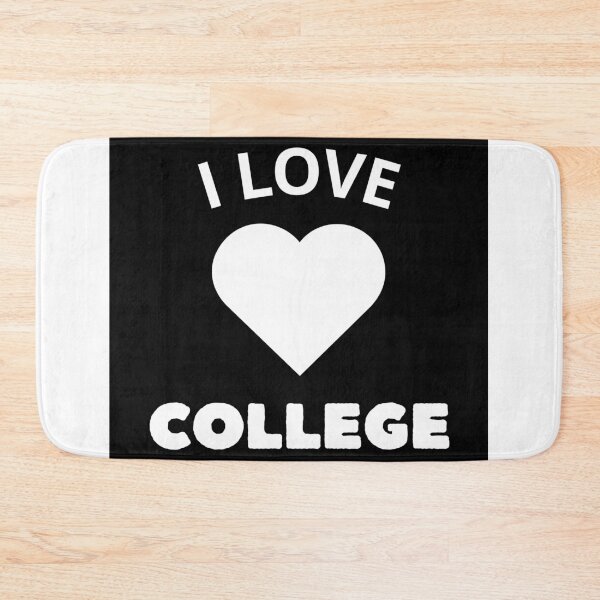 Item preview, I LOVE COLLEGE logo color white designed and sold by Leydson.