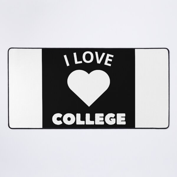 Item preview, I LOVE COLLEGE logo color white designed and sold by Leydson.