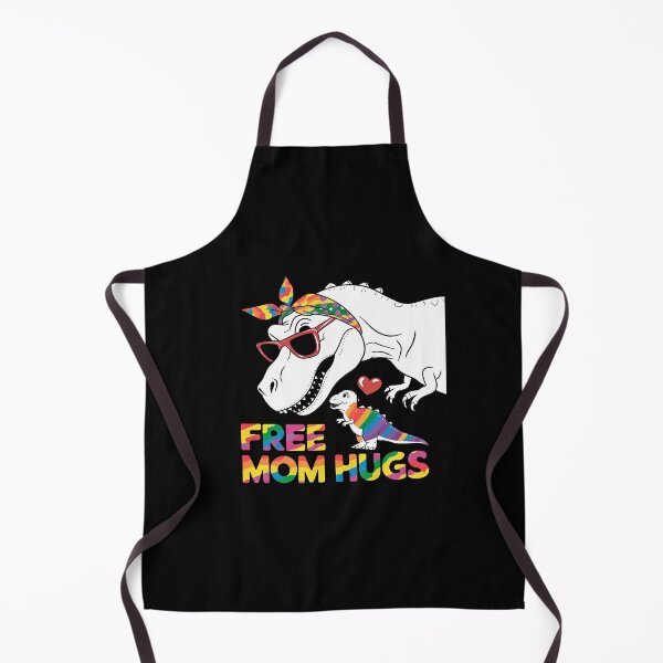 Item preview, LGBT Free Mom Hugs Dinosaur Rex Mamasaurus Ally Rainbow Flag  designed and sold by AquaKiev.