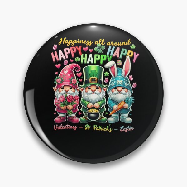 Item preview, Happiness AllAround Gnome Happy Valentine St Patrick Easter designed and sold by LindseyKris.