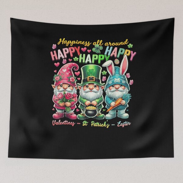 Item preview, Happiness AllAround Gnome Happy Valentine St Patrick Easter designed and sold by LindseyKris.