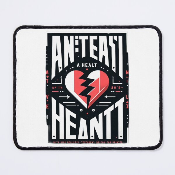 Item preview, Anti Valentine’s Day Heart Design – Bold Broken Love Graphic Art designed and sold by RedVista.