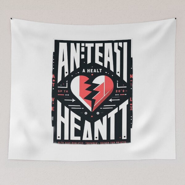 Item preview, Anti Valentine’s Day Heart Design – Bold Broken Love Graphic Art designed and sold by RedVista.