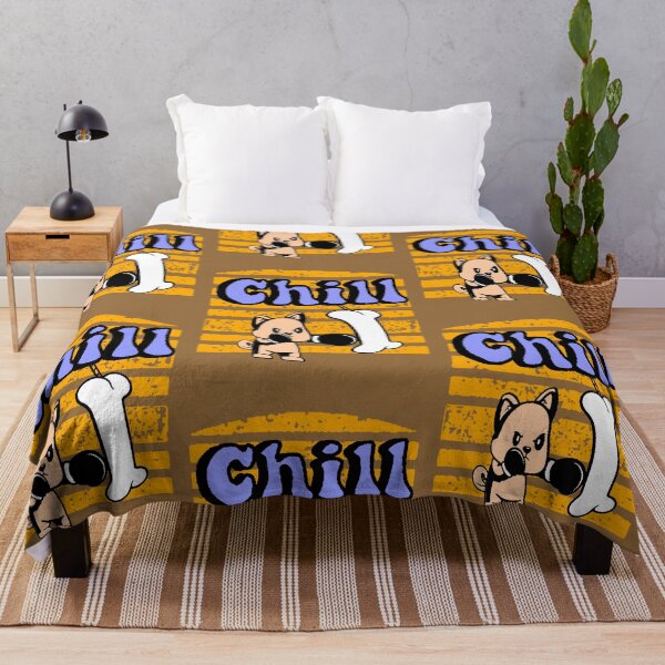 Item preview, Chill – Dog Boxing with Bone Humor Style designed and sold by AstronautMerch.