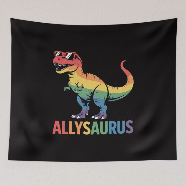 Item preview, Gay Pride Month Allysaurus Dino Trex LGBTQ Ally Boys Kids designed and sold by DarioRosales.
