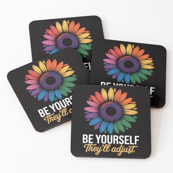 Item preview, Be Yourself They'll Adjust LGBTQ Gay Pride Rainbow Flag designed and sold by DarioRosales.