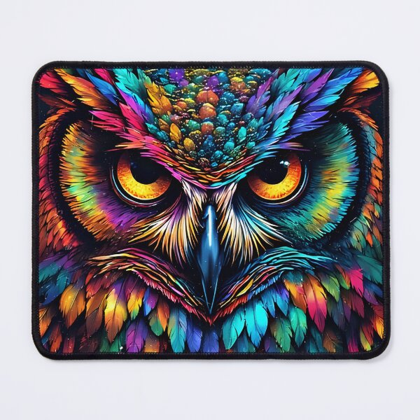 Item preview, Chromatic Cosmic Owl Oracle – Psychedelic Wisdom Owl designed and sold by Neer arts.