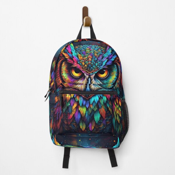 Item preview, Chromatic Cosmic Owl Oracle – Psychedelic Wisdom Owl designed and sold by Neer arts.