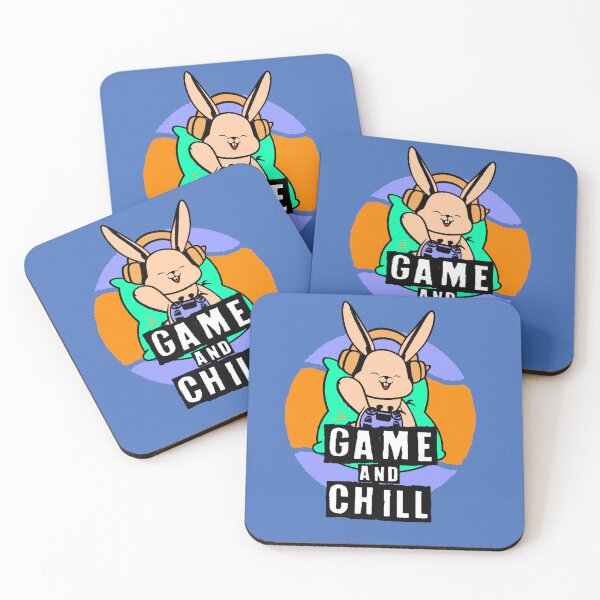 Item preview, Game and Chill – Funny Gamer Rabbit with Headphones designed and sold by AstronautMerch.