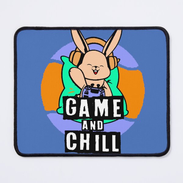 Item preview, Game and Chill – Funny Gamer Rabbit with Headphones designed and sold by AstronautMerch.
