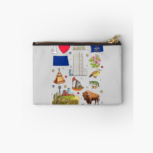 Item preview, North Dakota State Pride, Icons & Landmarks Illustrated Pattern designed and sold by mashmosh.