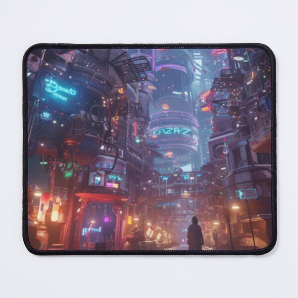 Item preview, Dystopian Cyberpunk Street & Red Moon designed and sold by IdeaSmith.