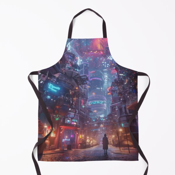 Item preview, Dystopian Cyberpunk Street & Red Moon designed and sold by IdeaSmith.