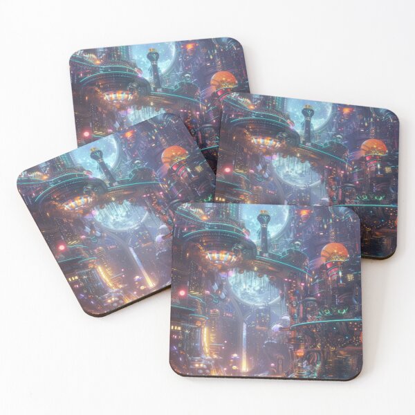 Item preview, Neon Cyberpunk City & Futuristic Space Station designed and sold by IdeaSmith.