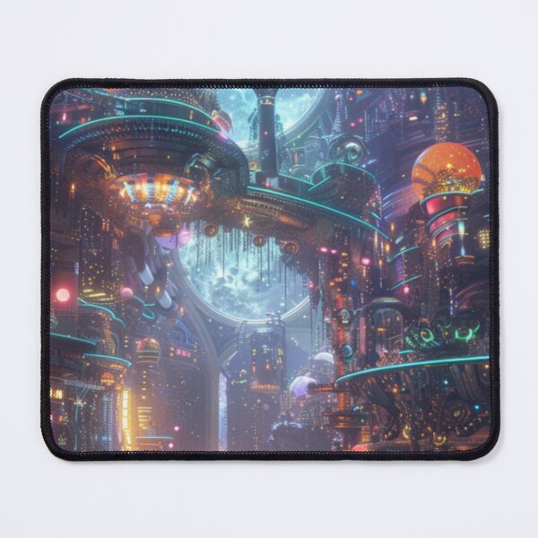 Item preview, Neon Cyberpunk City & Futuristic Space Station designed and sold by IdeaSmith.