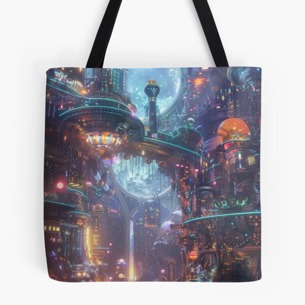 Item preview, Neon Cyberpunk City & Futuristic Space Station designed and sold by IdeaSmith.