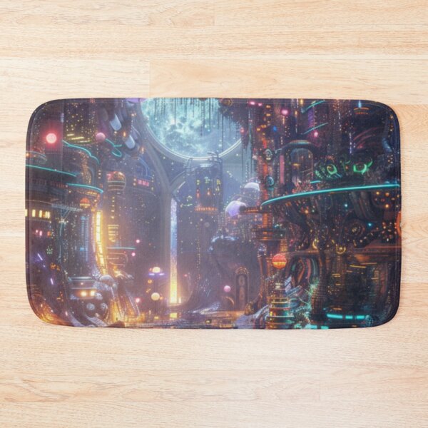 Item preview, Neon Cyberpunk City & Futuristic Space Station designed and sold by IdeaSmith.