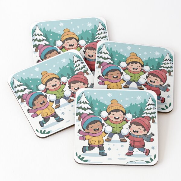 Item preview, Children are throwing themselves into the snow designed and sold by desinganddecor.