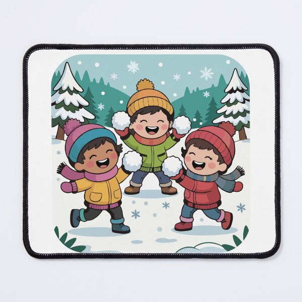 Item preview, Children are throwing themselves into the snow designed and sold by desinganddecor.