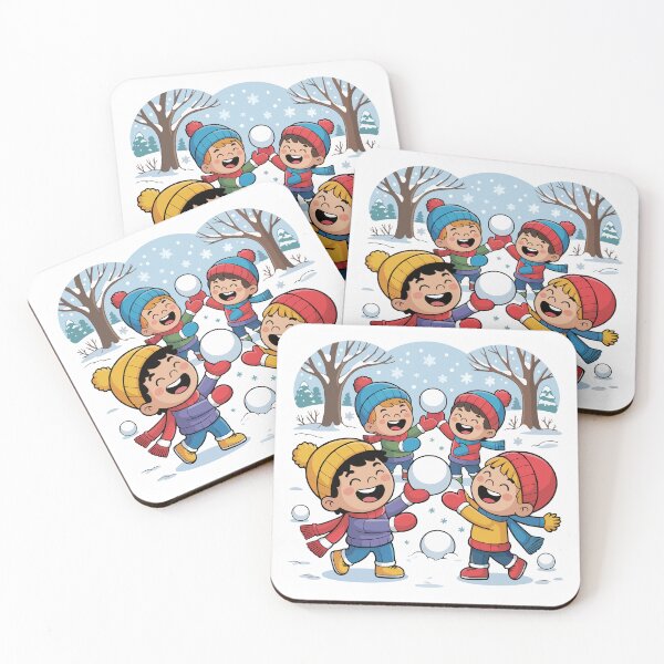 Item preview, Children are throwing themselves into the snow designed and sold by desinganddecor.