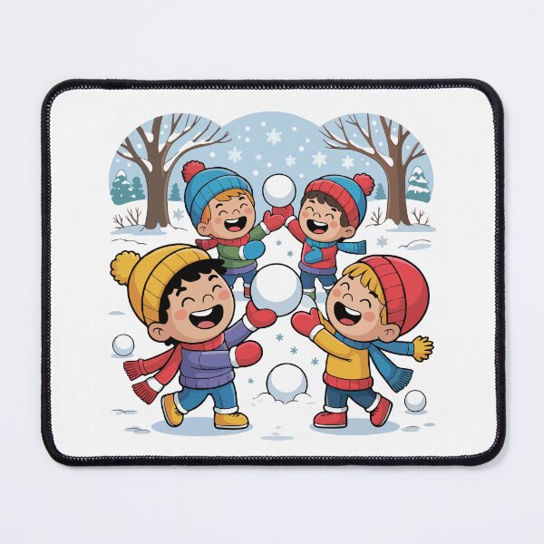 Item preview, Children are throwing themselves into the snow designed and sold by desinganddecor.