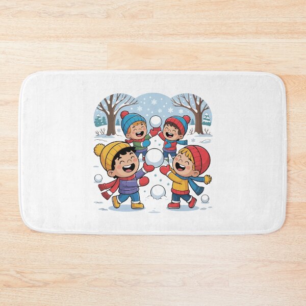 Item preview, Children are throwing themselves into the snow designed and sold by desinganddecor.