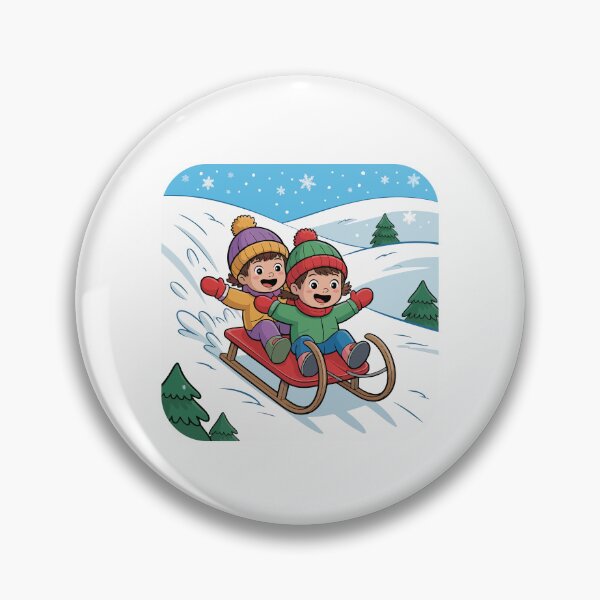 Item preview, Children sledding designed and sold by desinganddecor.